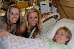 Feeling fine thanks to Mr. Deneke.  Me with half my cheerleading squad.